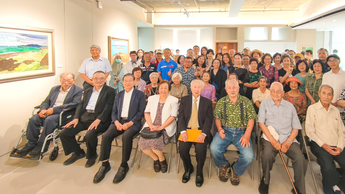 ▲藝術家黃朝謨「心境澄明」畫展，今天起至8月2日在高雄市三民區河堤路298號2樓新思惟人文空間展出。（圖/記者黃淑貞攝）