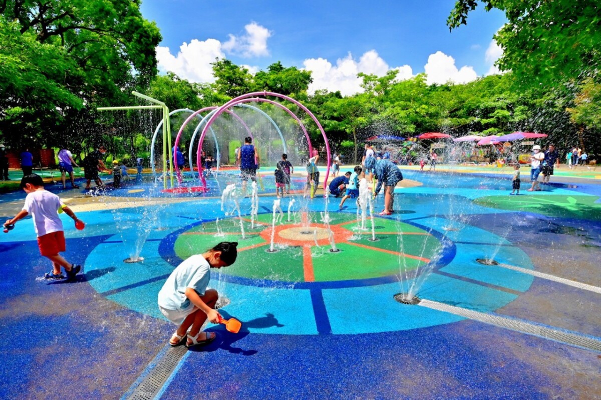 ▲中科公園戲水區遊客同樂。資料照。(圖/中市府觀旅局提供)