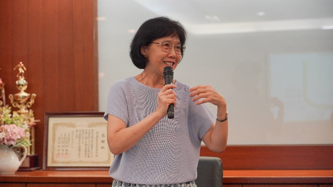 ▲長庚醫療財團法人護理管理部陳淑賢組長代表長庚體系表達合作願景。（圖/樹人醫專提供）