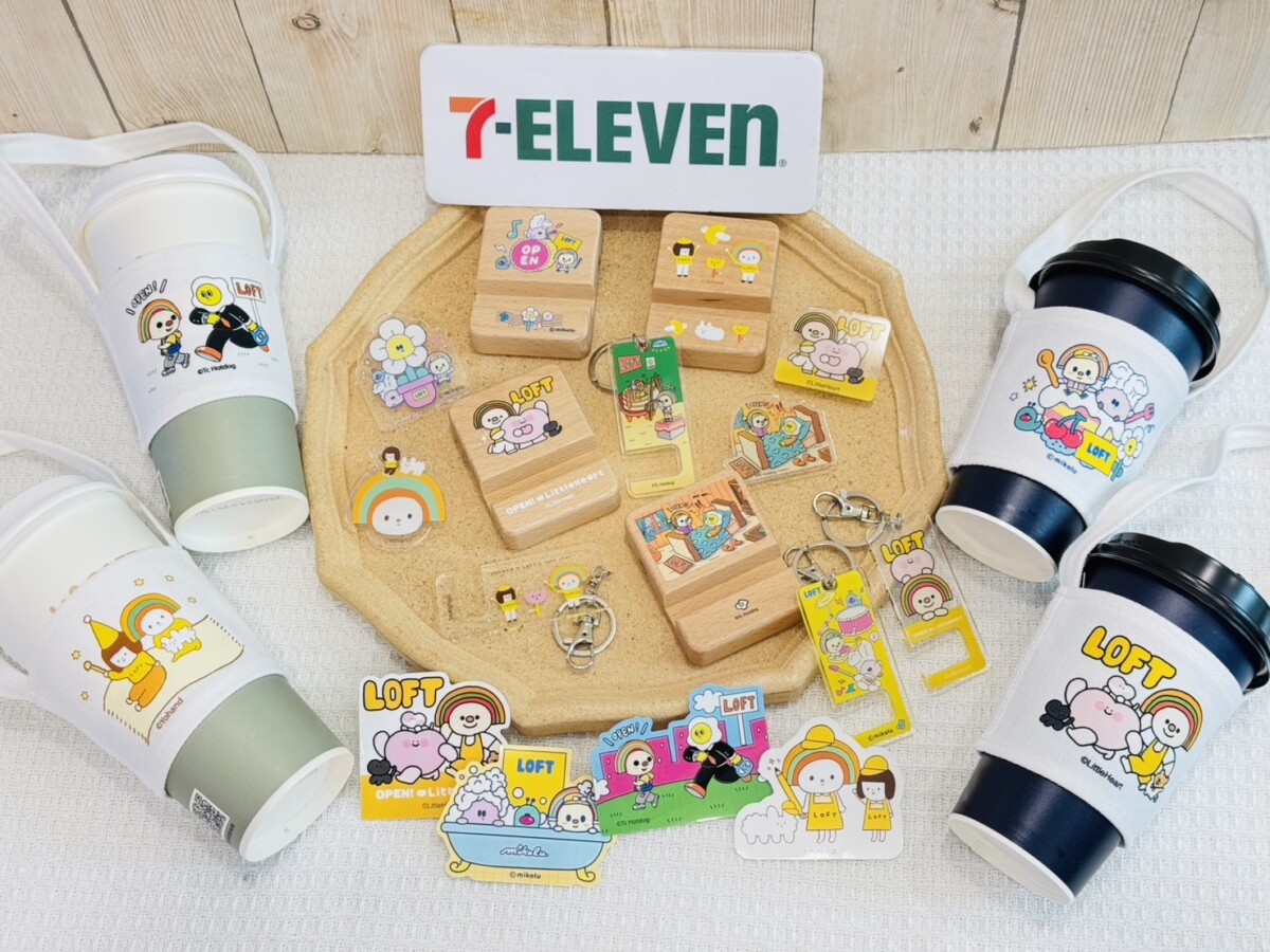 ▲7-ELEVEN全台首賣OPEN_X_LOFT_限定商品，人氣大明星OPEN與4位本土創作者推出超萌限量合作商品，售價90到300元。（圖/高雄夢時代提供）