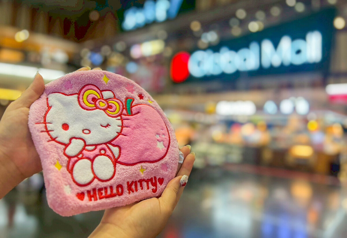 ▲Global Mall攜手Hello Kitty，新入會員不限消費金額即可兌「Hello Kitty生活應援手巾」。（圖/Global Mall新左營車站提供）