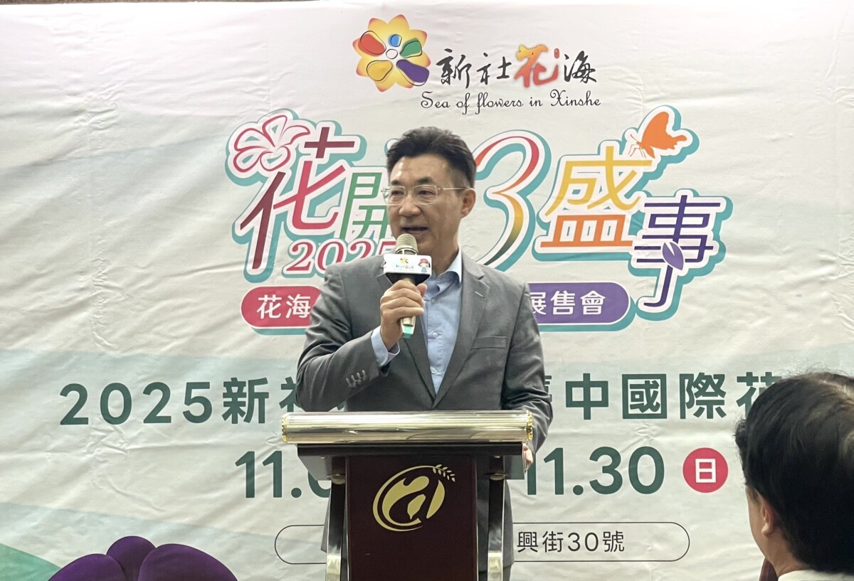 ▲立法院副院長江啟臣出席記者會致詞。(圖/記者顏淑娟翻攝)