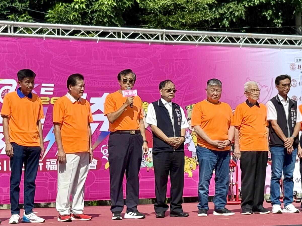▲2026「萬眾騎BIKE」活動今(6)日上午於台中朝聖宮舉行宣傳記者會。(圖/記者顏淑娟攝)