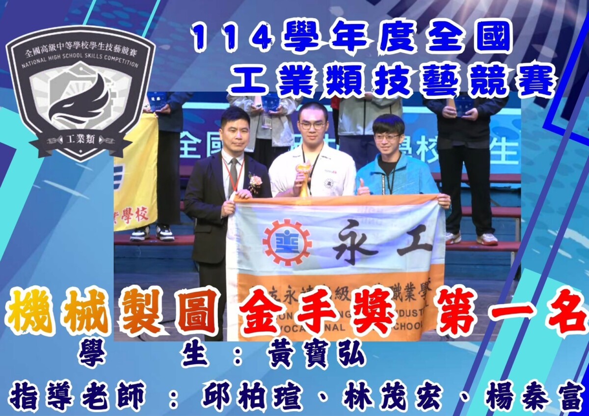 SQ12291 3永靖高工技藝賽奪4金2優勝