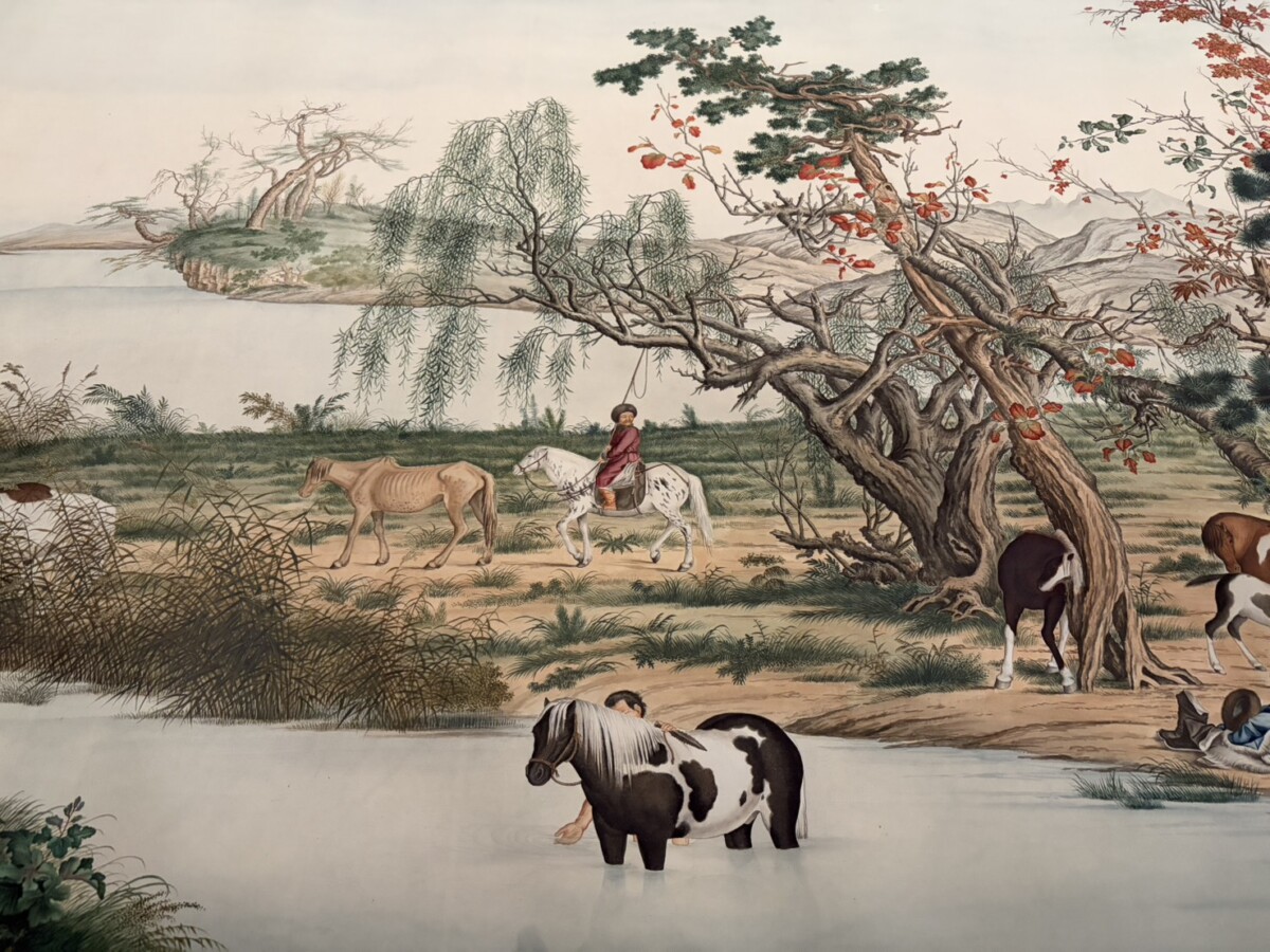 故宮以郎世寧〈百駿圖〉領銜辦馬年特展，邀大家來嘉走春看展賞燈。（圖/記者黃采琳翻攝）