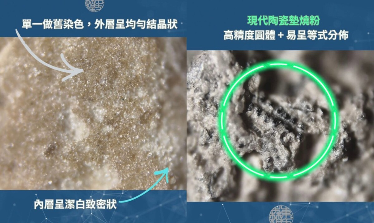 經科技檢測賓賓哥所販售的「古曼童」為現代機製仿品，主體材質為水泥與黏土混合磚坯，無任何年代痕跡或宗教儀軌製作特徵。(影像自抖音社群網站)。