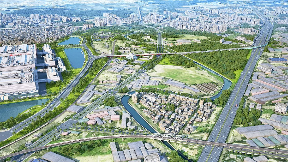高雄第三園區聯外交通整體計畫路網模擬圖。(圖/高雄市政府提供)