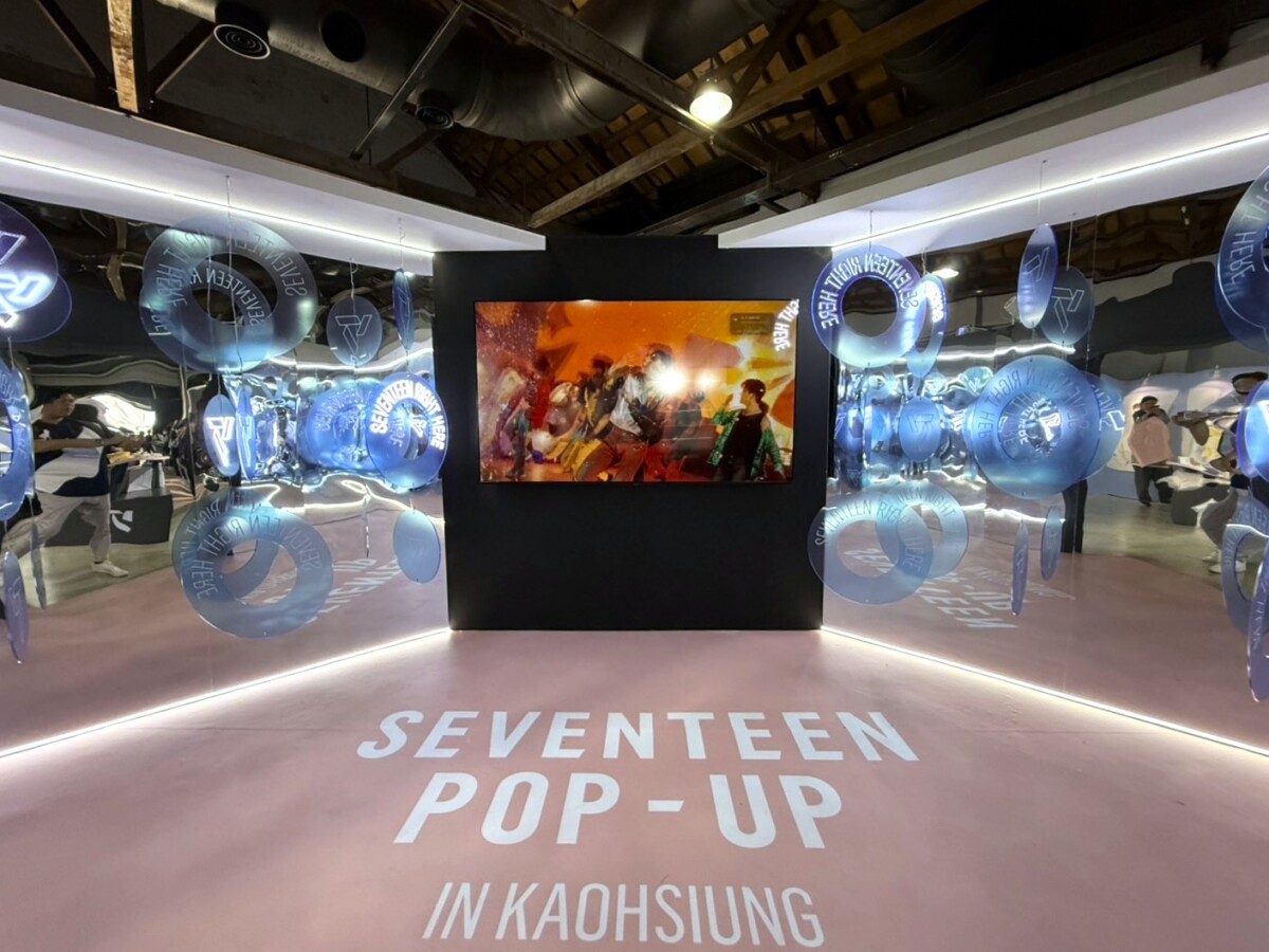 快閃店沉浸式展間播放音樂MV。（圖／陳維鈞 攝影）