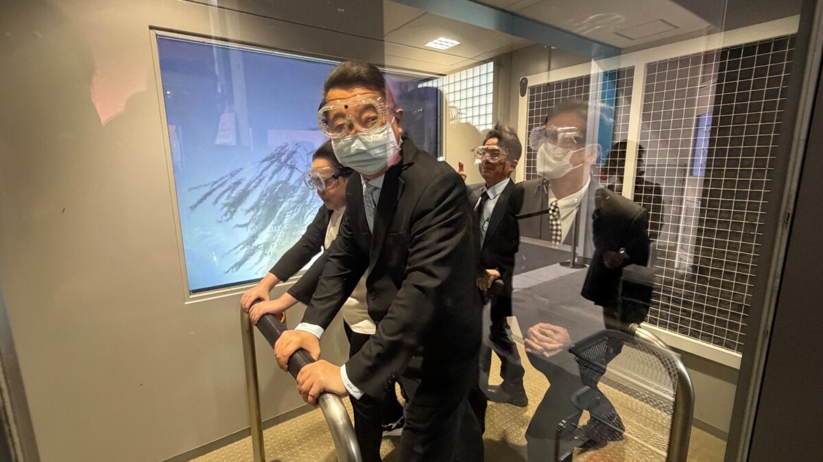 ▲京都市民防災中心強風體驗。(圖/中市府提供)