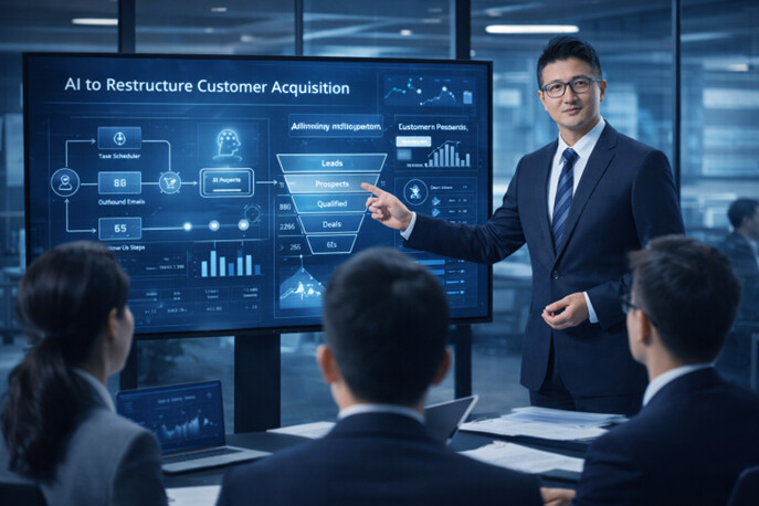 ▲AI 獲客教練吳宥忠指出，AI 正從單點工具走向流程代理角色，未來企業在獲客競爭上，將更重視系統整合、流程設計與決策效率。（吳宥忠提供）