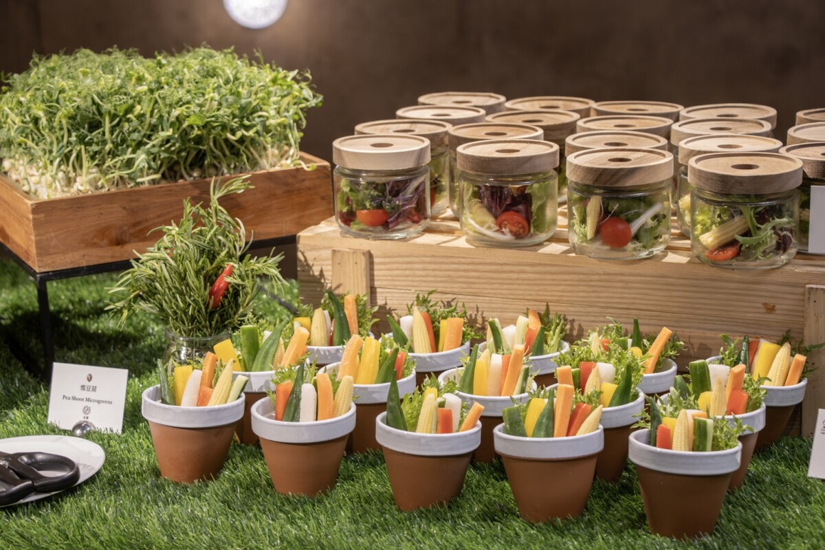 ▲以環境友善、輕盈療癒為靈感，甜鹹點雙廚合力打造健康與永續意識兼具的綠色會議時光。（圖/高雄洲際酒店提供）