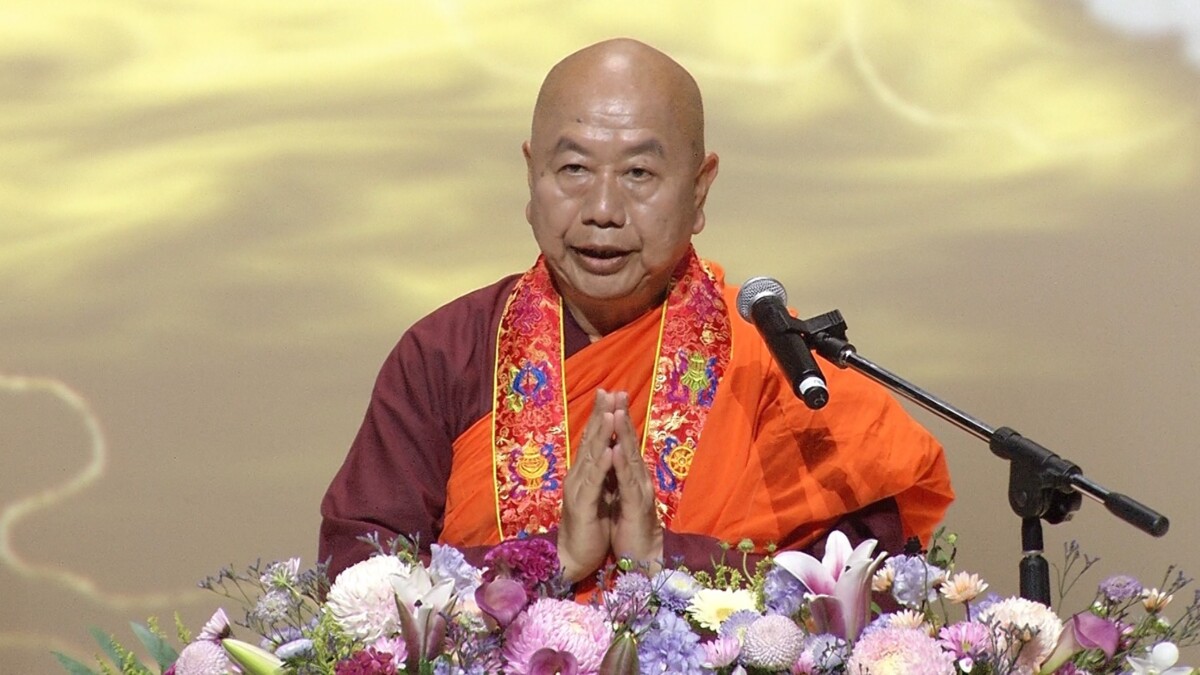 密寶法師致詞表示，佛曲音聲是最為攝受與度化眾生的法門。(圖 / 主辦單位 提供）