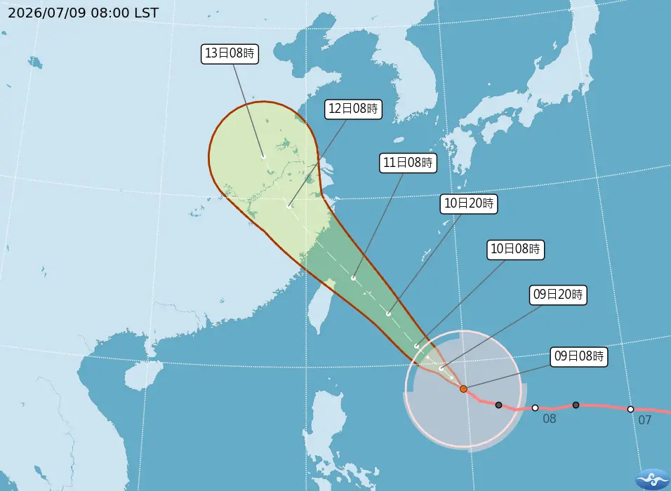 巴威颱風逼近台灣！北部防風雨升溫各縣市停班課看這裡