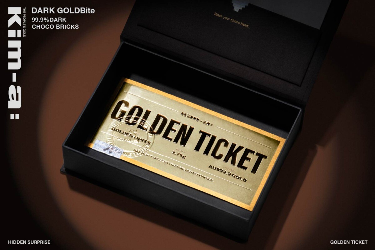 DARK GLDBite 99.9 黑巧克力 150分之1 開出GOLDEN TICKET